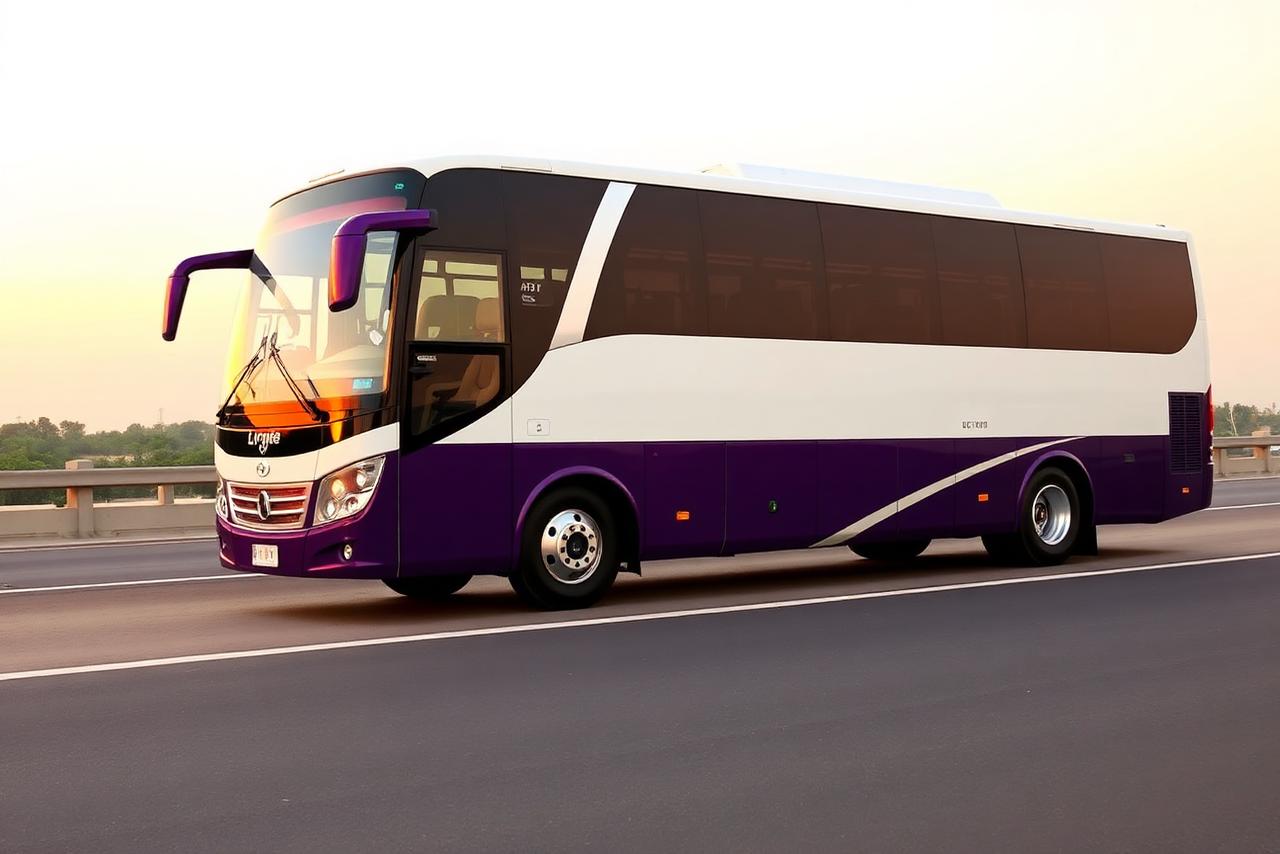 Tarzan Anurag Bus AC sleeper coach parked on a highway